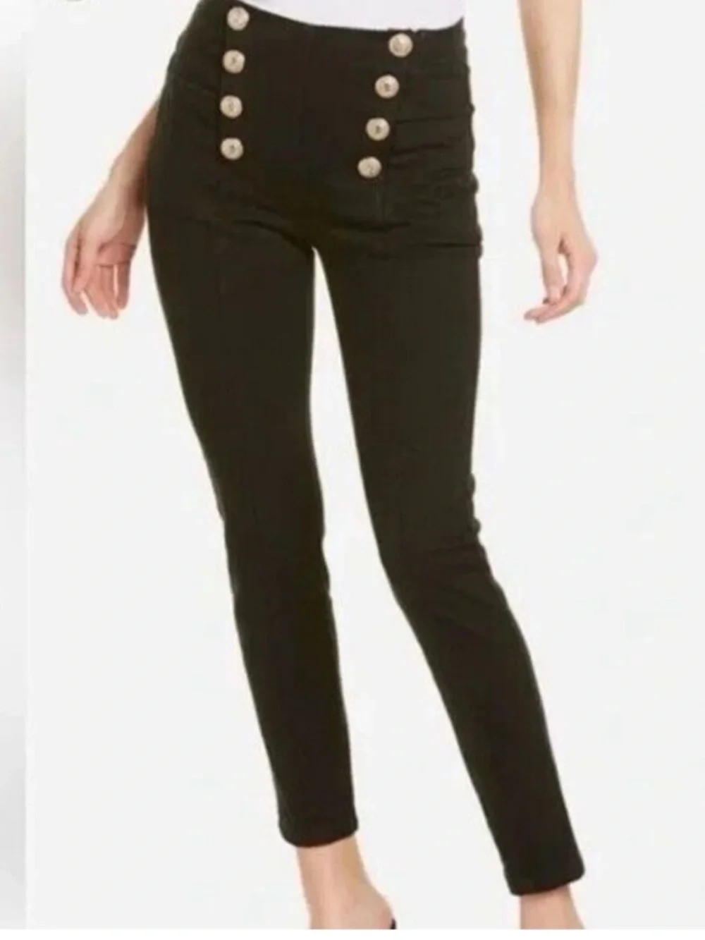 J. McLaughlin Hastings Jeans Black Size 4 High Rise Skinny Sailor Neutral